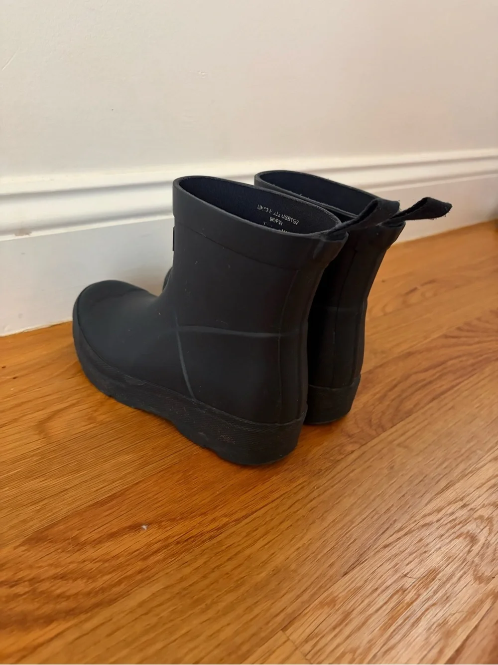 Hunter Short Black Matte Rain Boot